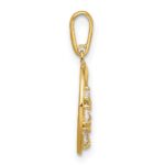 14k CZ Star and Moon Pendant - Image 2