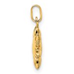 14k Polished Puffed Sun Pendant - Image 2