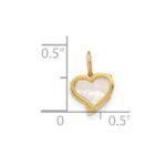 14K Polished Mother of Pearl Heart Pendant - Image 3