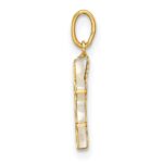 14K Polished Mother of Pearl Cross Pendant - Image 2