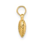 14k Polished Diamond-cut Small Puffed Heart Pendant - Image 2