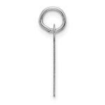 14K White Gold  Slanted Block Letter I Initial Charm - Image 2