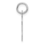 14K White Gold  Slanted Block Letter S Initial Charm - Image 2