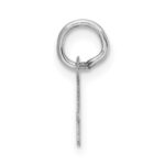 14k White Gold Small Script Letter A Initial Charm - Image 2