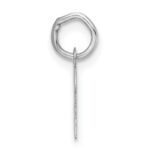 14k White Gold Small Script Letter B Initial Charm - Image 2
