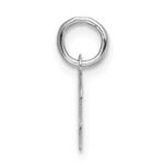 14k White Gold Small Script Letter H Initial Charm - Image 2