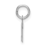 14k White Gold Small Script Letter M Initial Charm - Image 2