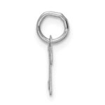 14k White Gold Small Script Letter X Initial Charm - Image 2