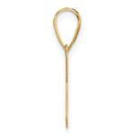 14k Polished Etched Letter K Initial Pendant - Image 2