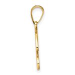 14K Script Letter B Initial Pendant - Image 2