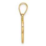 14K Script Letter C Initial Pendant - Image 2