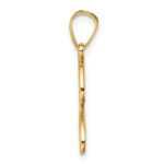 14K Script Letter J Initial Pendant - Image 2