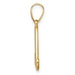 14K Script Letter M Initial Pendant - Image 2