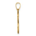 14K Script Letter S Initial Pendant - Image 2