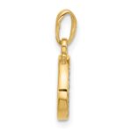 14K with Rhodium Diamond Letter G Initial Pendant - Image 2