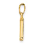 14K with Rhodium Diamond Letter J Initial Pendant - Image 2