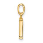 14K with Rhodium Diamond Letter K Initial Pendant - Image 2