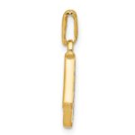 14K with Rhodium Diamond Letter N Initial Pendant - Image 2