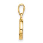 14K with Rhodium Diamond Letter O Initial Pendant - Image 2
