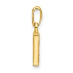 14K with Rhodium Diamond Letter P Initial Pendant - Image 2
