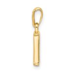 14K with Rhodium Diamond Letter R Initial Pendant - Image 2