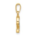 14K with Rhodium Diamond Letter S Initial Pendant - Image 2