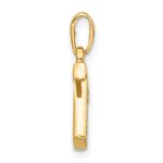 14K with Rhodium Diamond Letter T Initial Pendant - Image 2