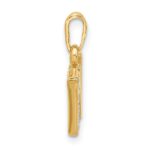 14K with Rhodium Diamond Letter W Initial Pendant - Image 2