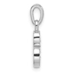 14K White Gold Diamond Letter B Initial Pendant - Image 2