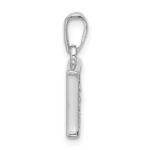 14K White Gold Diamond Letter F Initial Pendant - Image 2