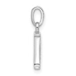 14K White Gold Diamond Letter K Initial Pendant - Image 2