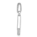 14K White Gold Diamond Letter N Initial Pendant - Image 2