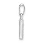 14K White Gold Diamond Letter P Initial Pendant - Image 2