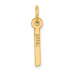 14K  Slanted Block Letter I Initial Charm - Image 3