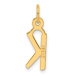 14K  Slanted Block Letter K Initial Charm - Image 3