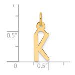 14K  Slanted Block Letter K Initial Charm - Image 4