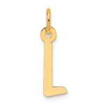 14K  Slanted Block Letter L Initial Charm