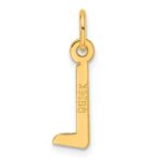 14K  Slanted Block Letter L Initial Charm - Image 3