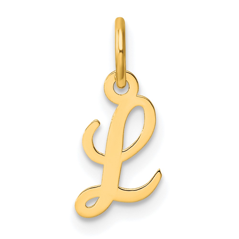 YC1553L.jpg 14K Small Script Letter L Initial Charm - Image 1