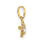 14K CZ Halo Heart Pendant - Image 2