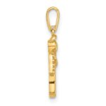14k Polished CZ Angel Pendant - Image 2