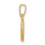 14k Polished CZ Peace Sign Pendant - Image 2