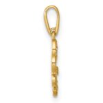 14k Polished CZ Fleur de Lis Charm / Pendant - Image 2