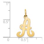 14KY Script Letter A Initial Charm - Image 3