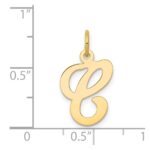 14KY Script Letter C Initial Charm - Image 4