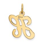 14KY Script Letter H Initial Charm - Image 3