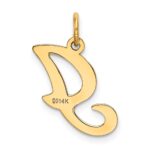 14KY Script Letter I Initial Charm - Image 3