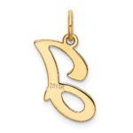 14KY Script Letter J Initial Charm - Image 3