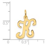 14KY Script Letter K Initial Charm - Image 4