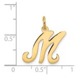 14KY Script Letter M Initial Charm - Image 4